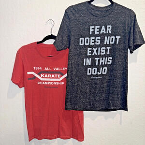 Contenders Clothing Karate Kid T-Shirt Bundle Men's Small All Valley Fear Dojo